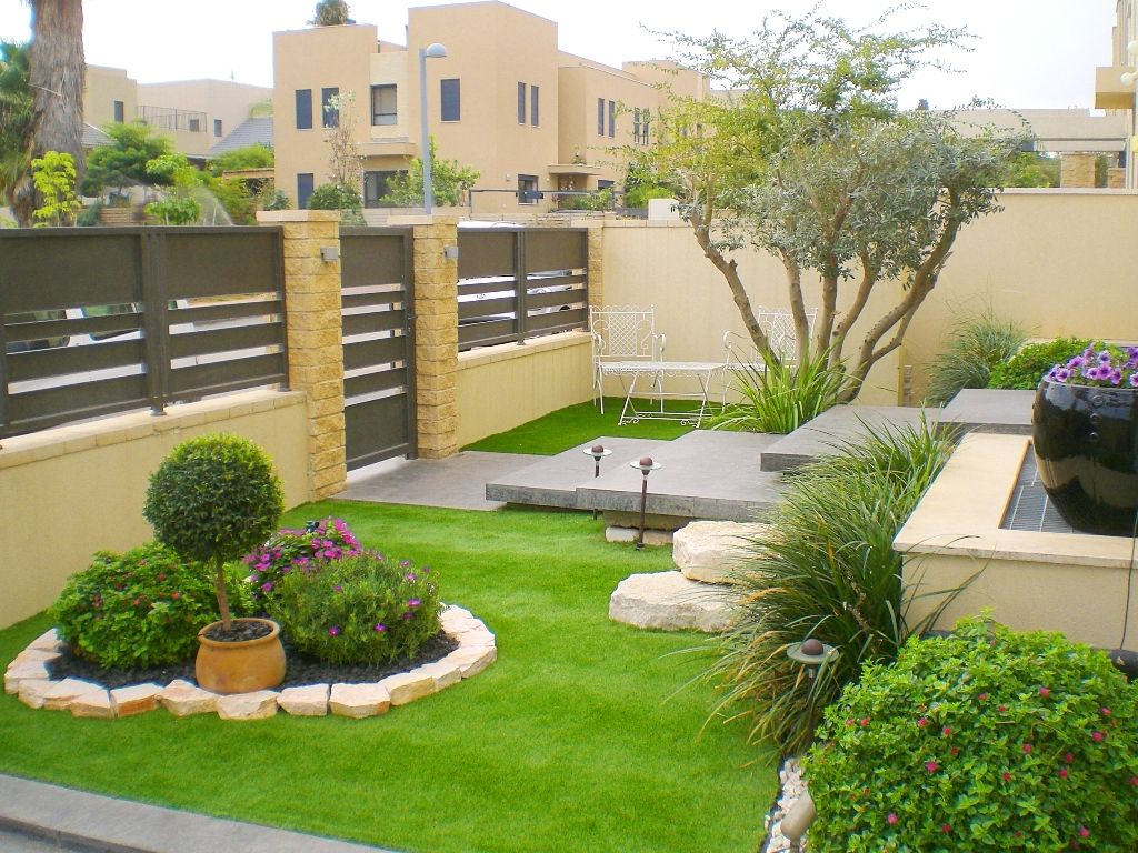 עיצוב גינה יוקרתית על צלע הר