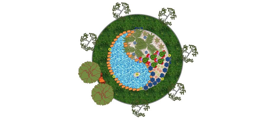 גינת יין-יאנג עגולה