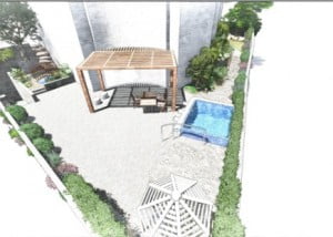 הדמיית עיצוב גינה