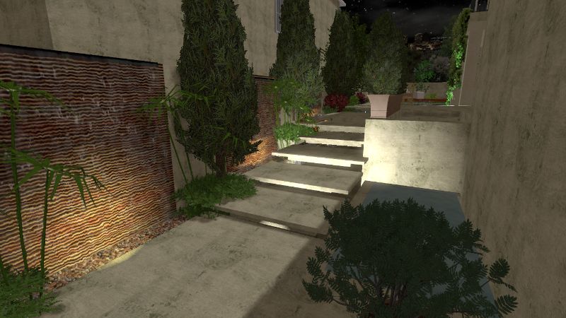 הדמיית עיצוב גינה עם בריכה בהרצליה